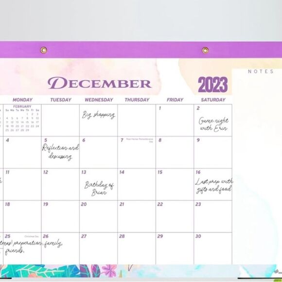 Desk Calendar 2023-2024 17x12 Wall 3 Pk Thick Paper & Notes Section Teacher S - Picture 8 of 13